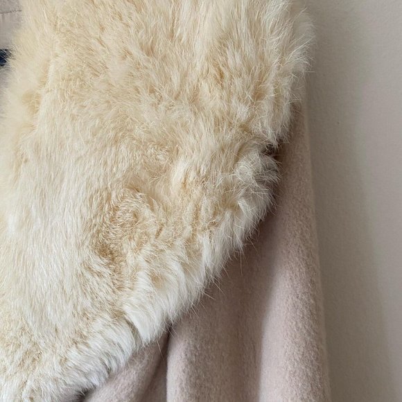 Vintage Fur Collar Wool Coat 1960s - Picture 4 of 7